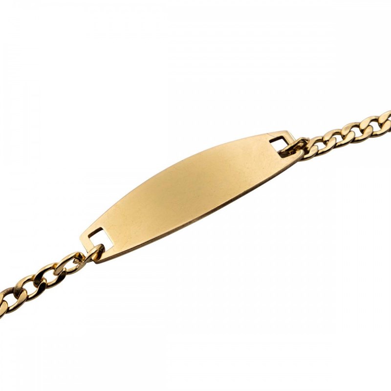 Gourmette Bracelet Acier Doré Femme