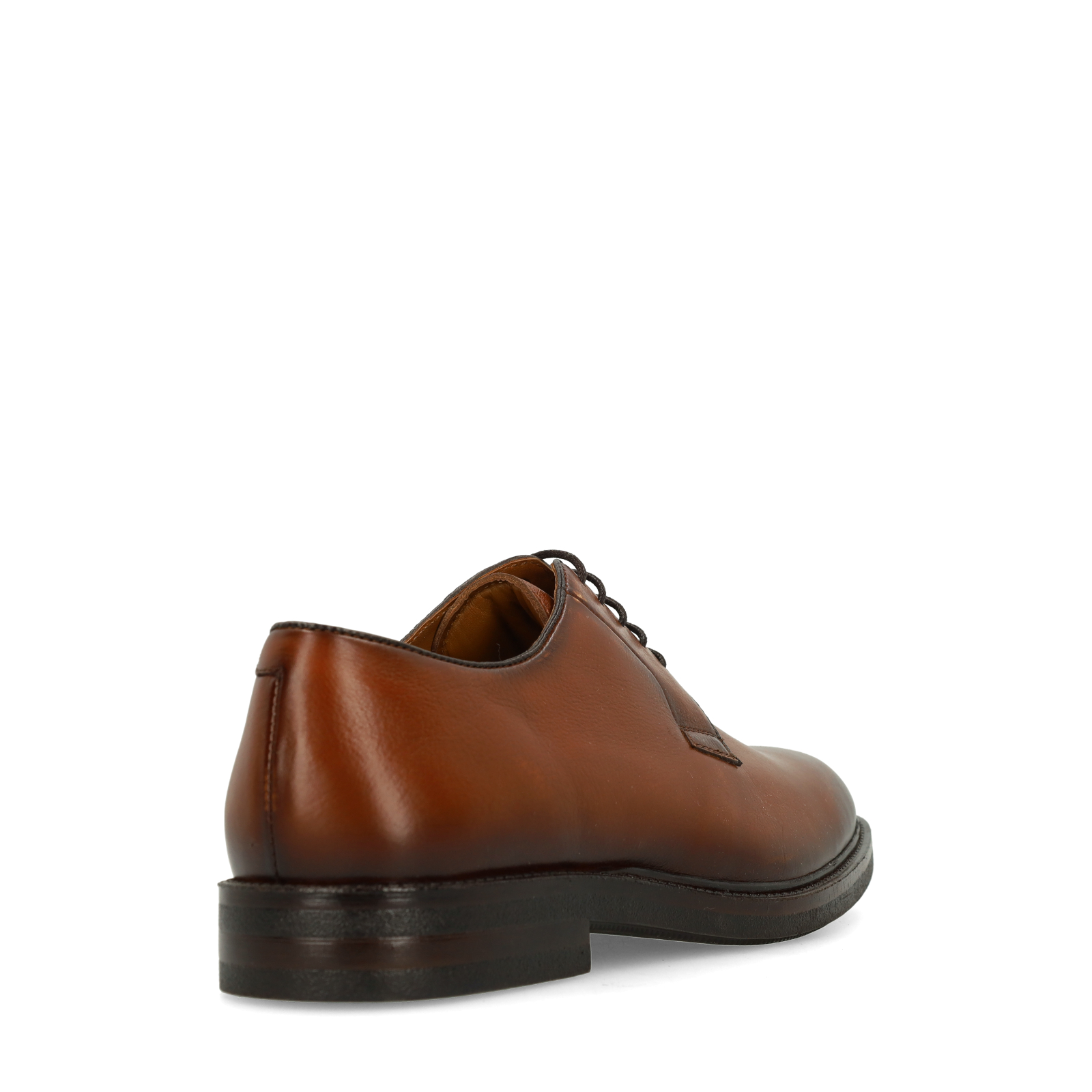 Cognac leren veterschoenen
