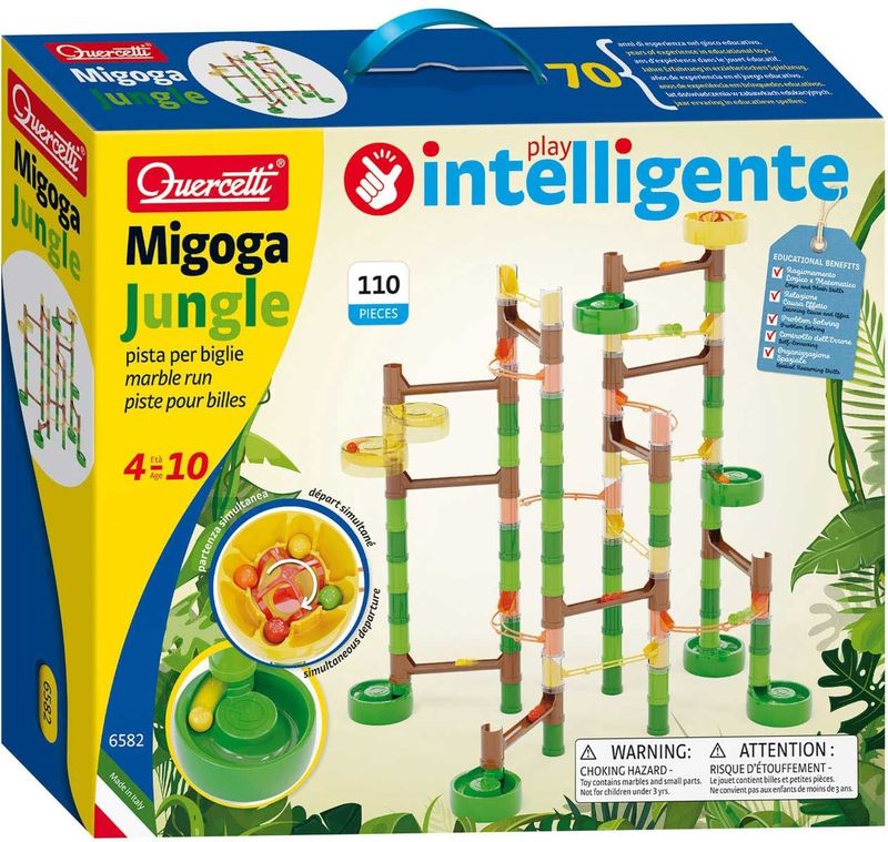 Quercetti - Migoga Jungle Knikkerbaan - Multicolor - Kunststof - 110-delig