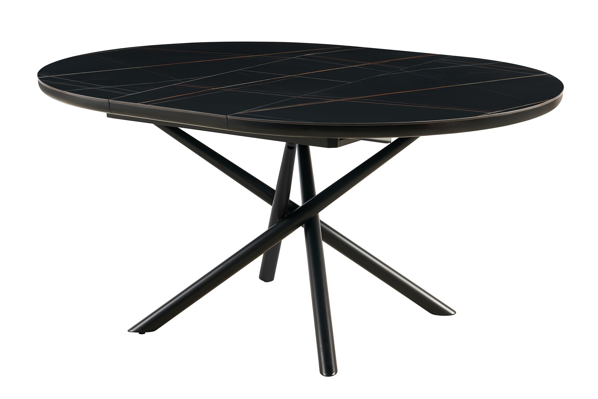 Esstisch Ø120 cm Schwarz Esszimmertisch Küchentisch Tisch Holztisch