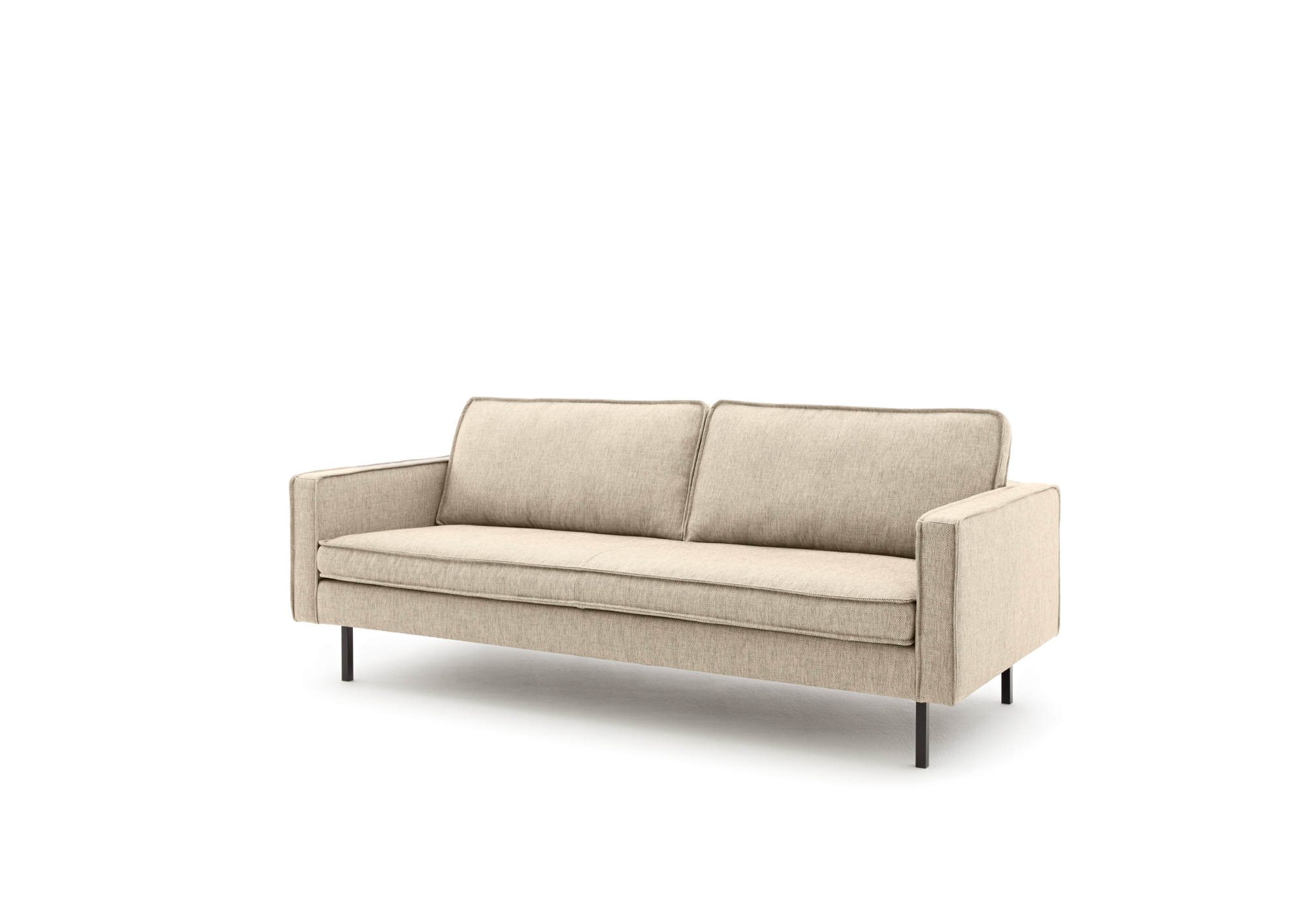 Loods 5 Design 3-zitsbank Slimm Stof Outside 3 Zits - 200 cm | Solution Beige 05 | Poten: Zwart