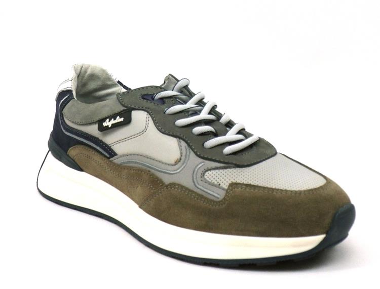 Australian Footwear Sheffield grey leather grey-green-blue