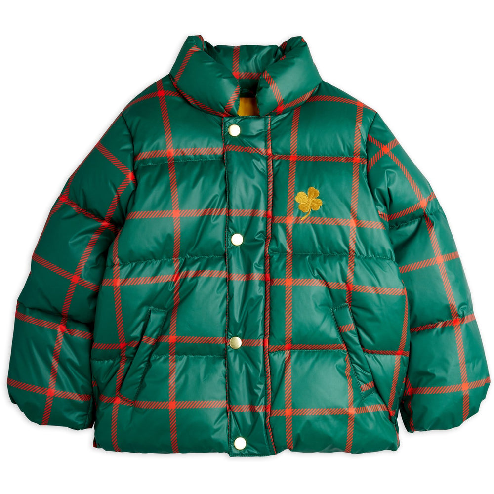 Køb Mini Rodini Green Plaid AOP Citypuffer