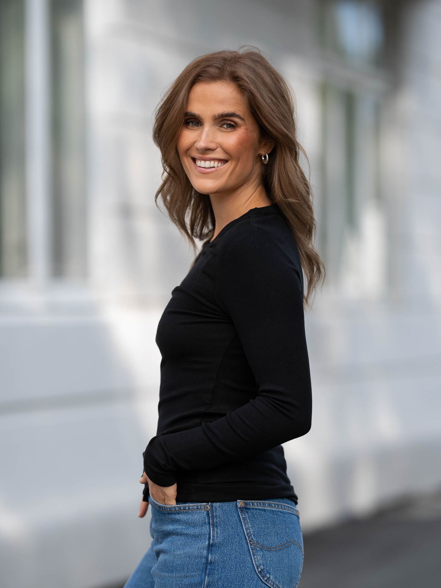 Dianna Long Sleeve O-Neck Top