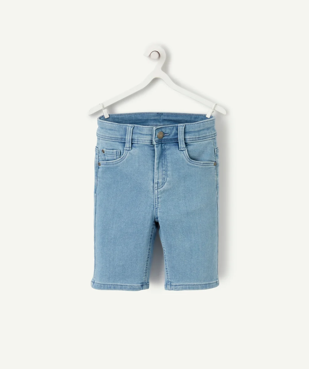 BERMUDA DROIT GARÇON EN DENIM BLEU LOW IMPACT