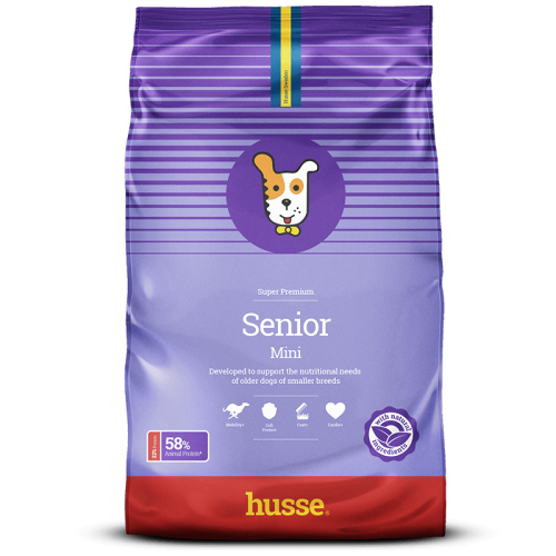 Ração Husse Senior Mini para Cães, Sabor Frango