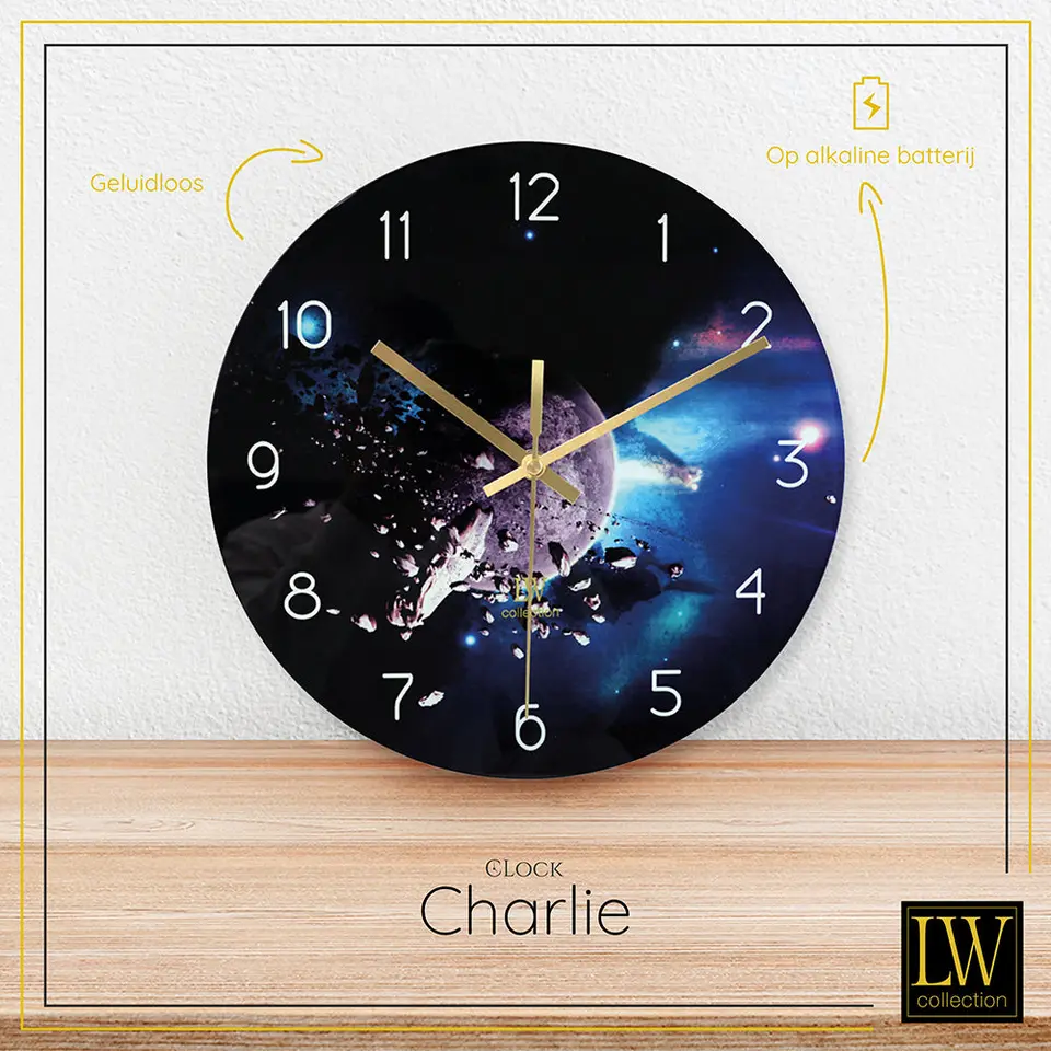 LW Collection Keukenklok Charlie 30cm