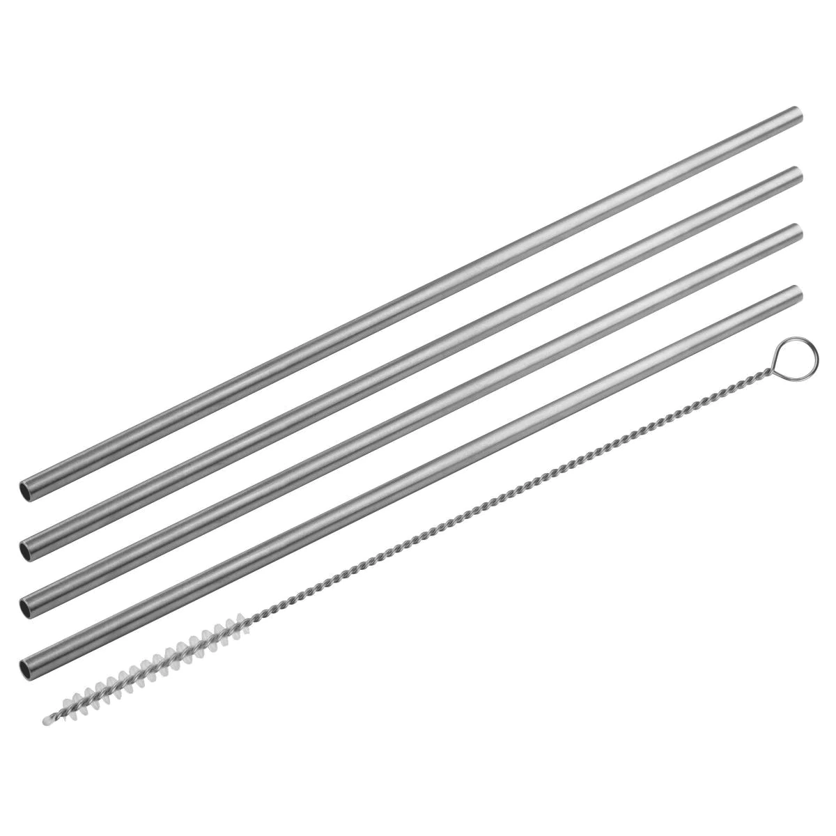 Lot de 4 pailles en inox avec goupillon Bar Concept Fackelmann