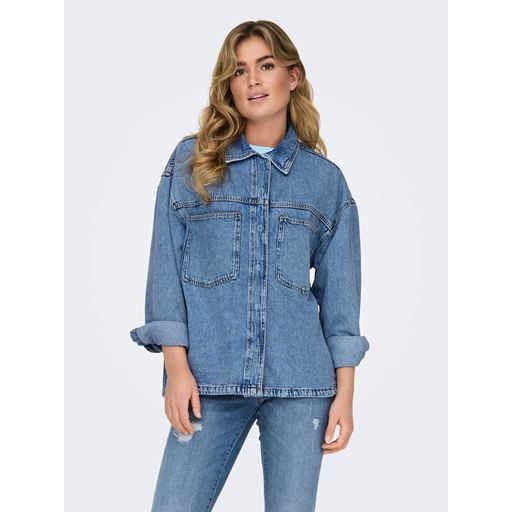ONLY Emmie Denimskjorte, Light Blue Denim, XS