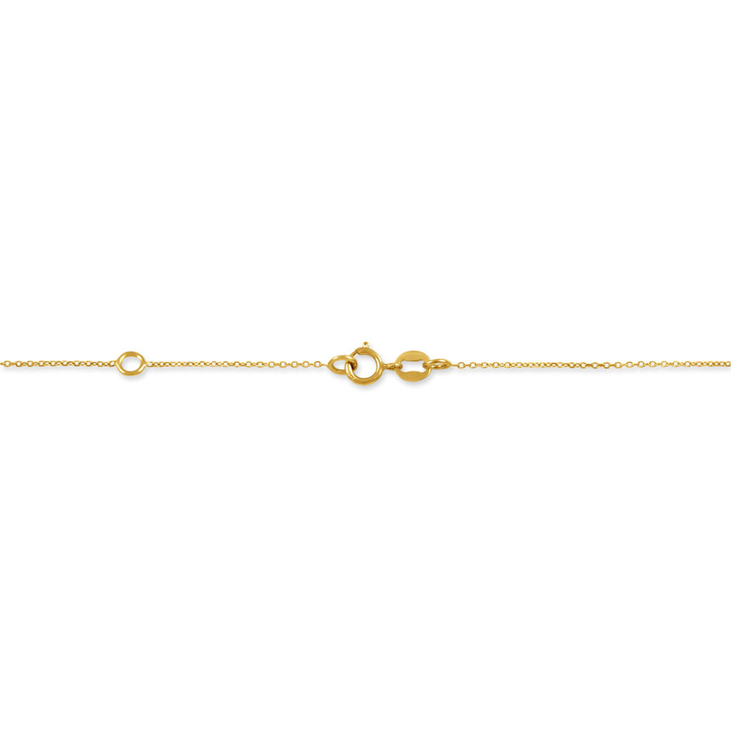 Collier Ponama Or Jaune Oxyde De Zirconium
