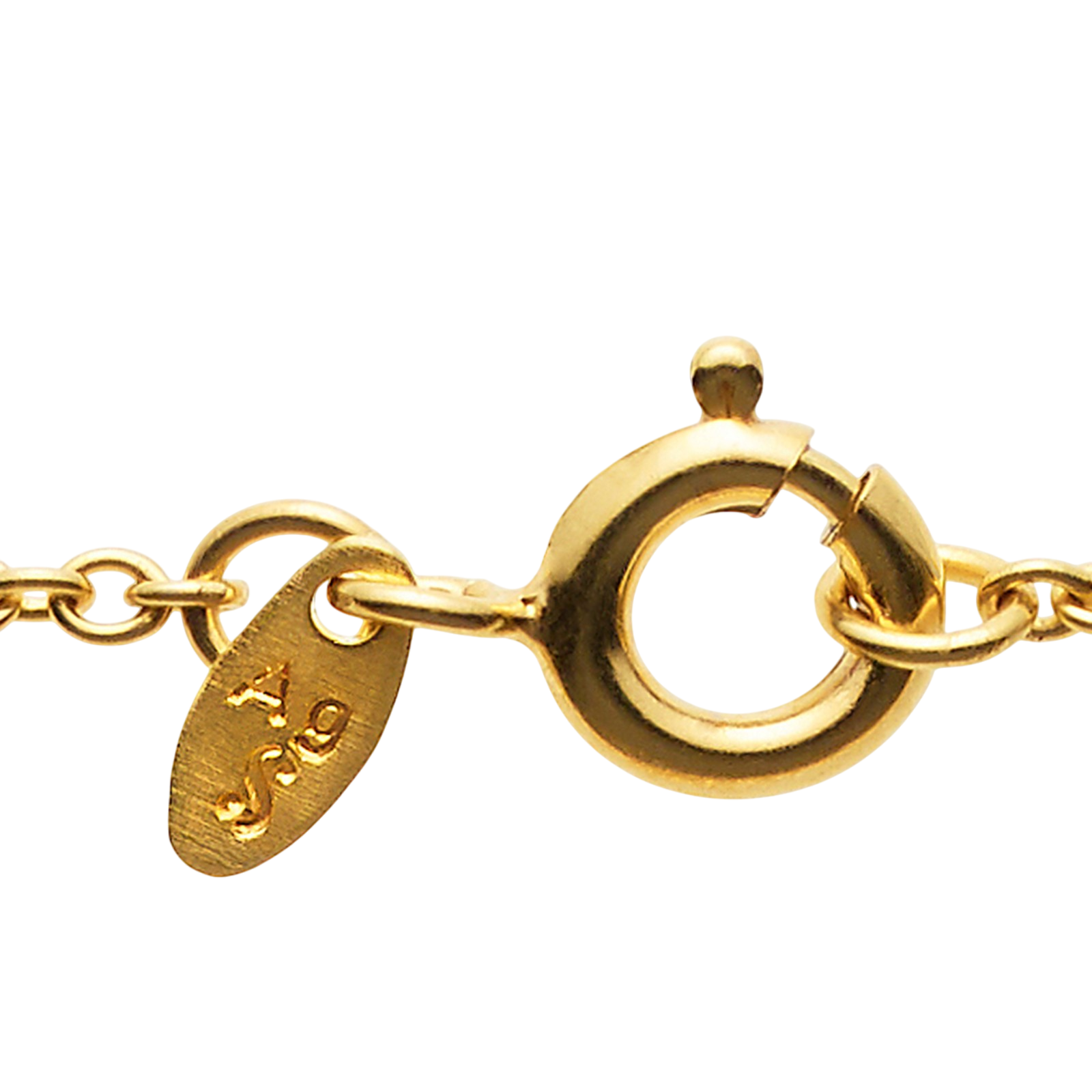 Collier mit 14 Rosenquarz Steinen, vergoldet