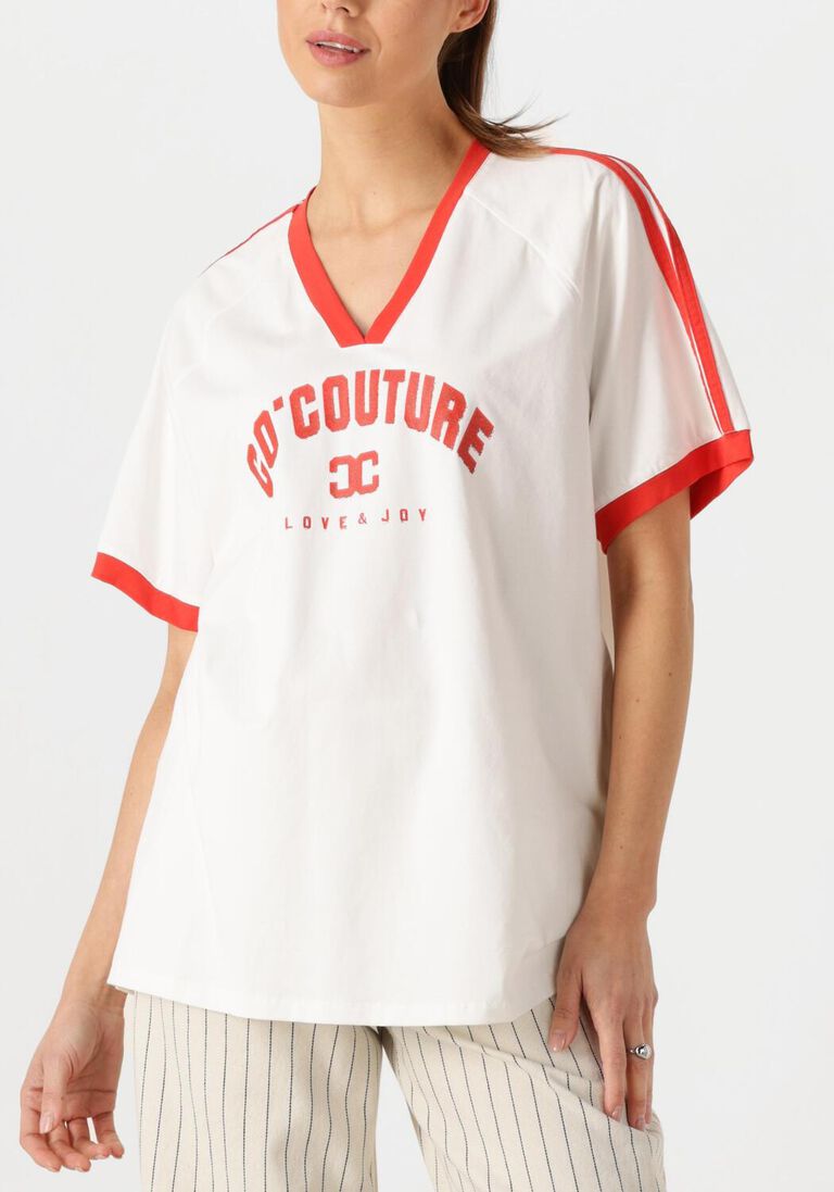 witte co'couture t-shirt siaracc oversize sporty v-tee