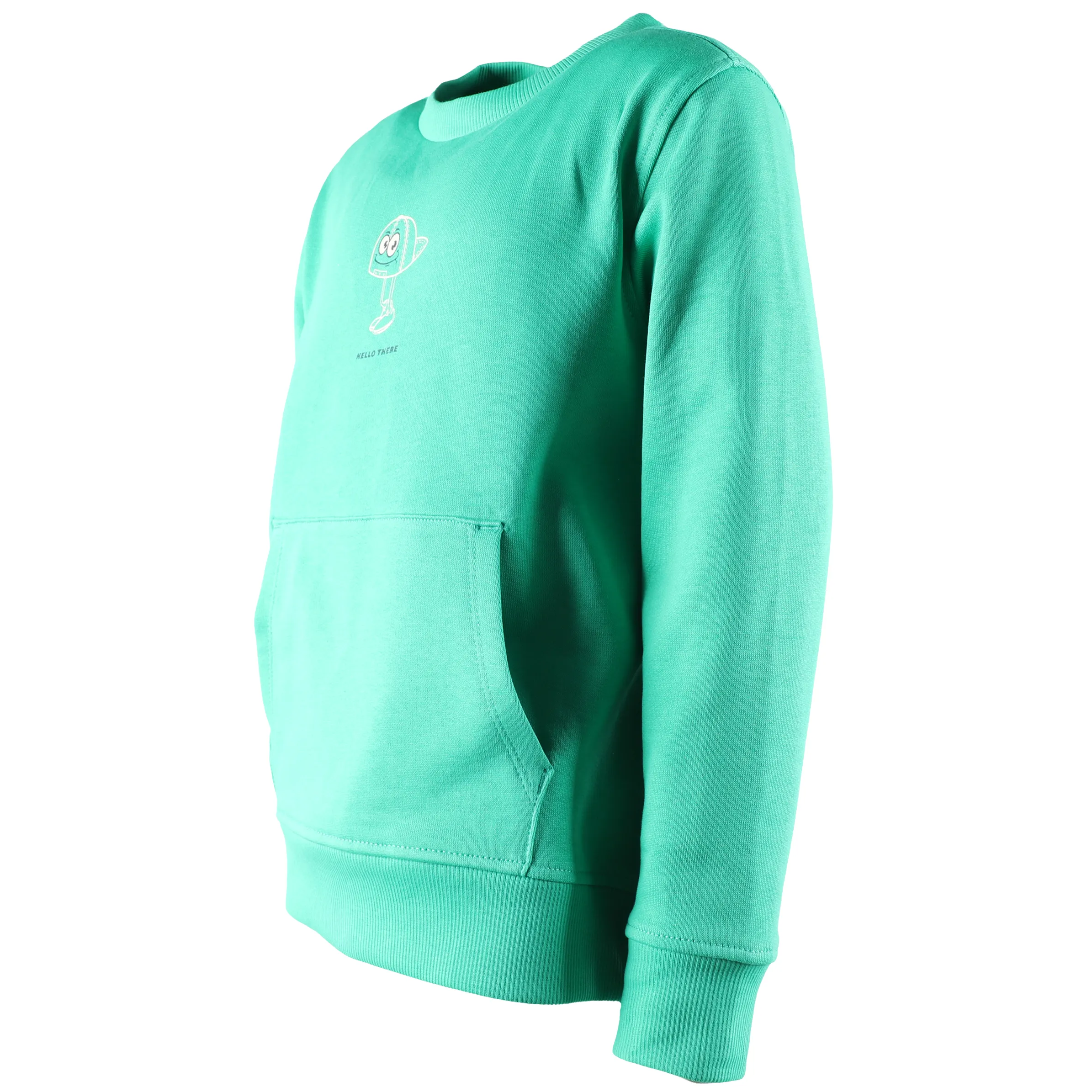 Jungen Sweatshirt mit Print und Kängurutasche