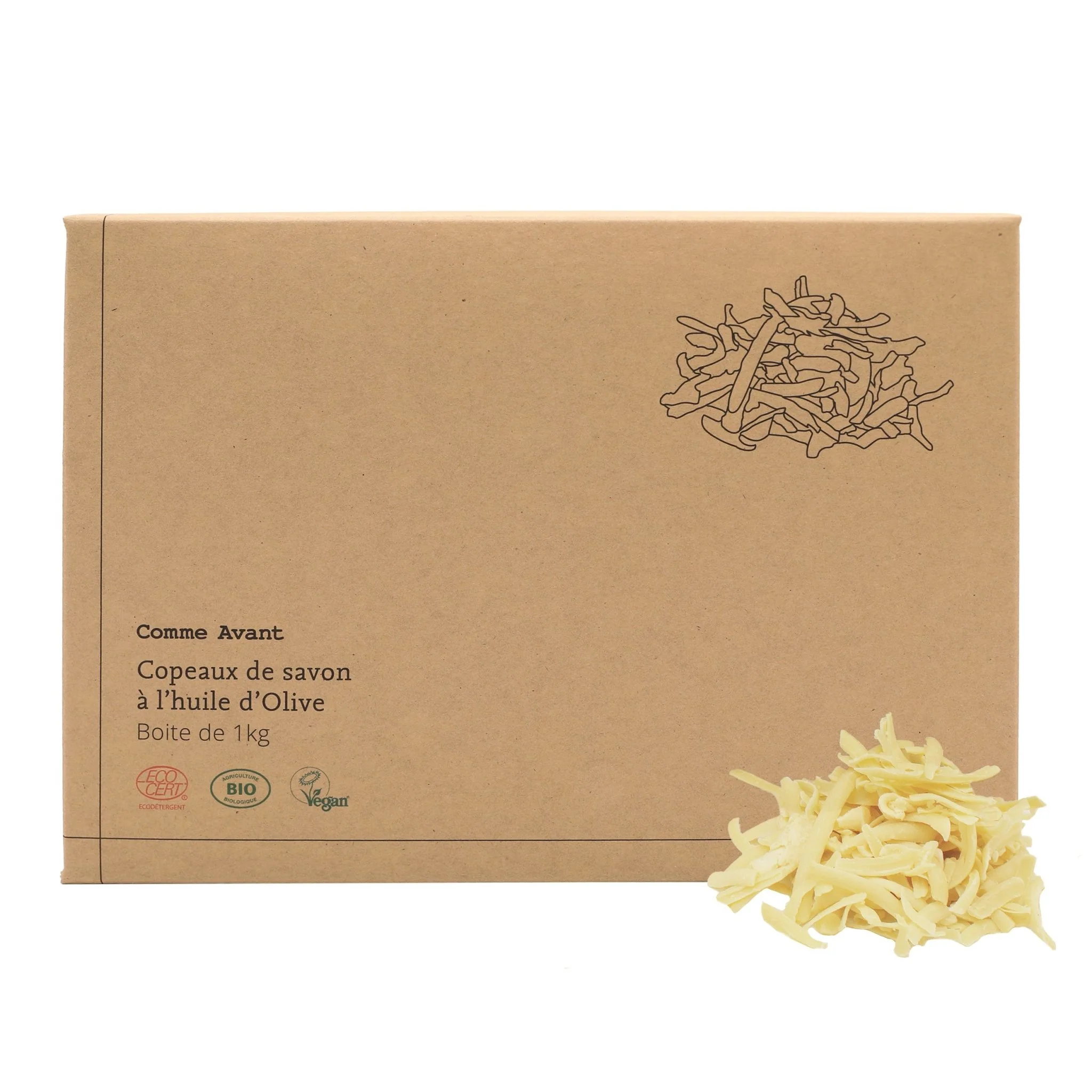 Copeaux de savon à l'Huile d'olive - Version 1 - 250g de copeaux
