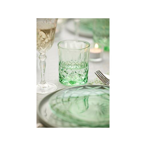 Lyngby Glas Sorrento 4-pak Tallerken, Green, Ø21 cm