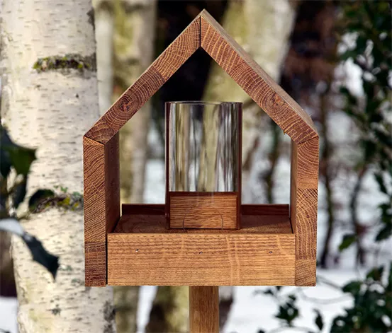 Design-Futterhaus »Bauhaus I«, Eiche, geölt
