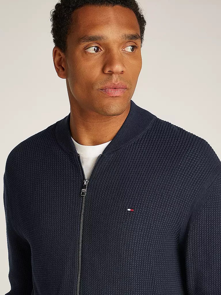 TOMMY HILFIGER Strickjacke blau