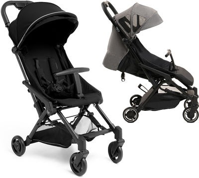Beemoo Easy Fly 4 Trille inkl. Breezy Kalesje, Jet Black/Grey Melange