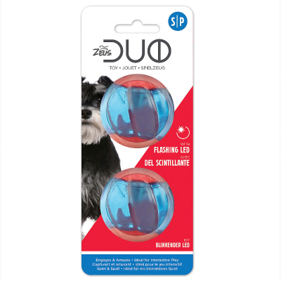 Zeus Duo Spielzeug-Ball LED 2Stk. Ø6.3cm