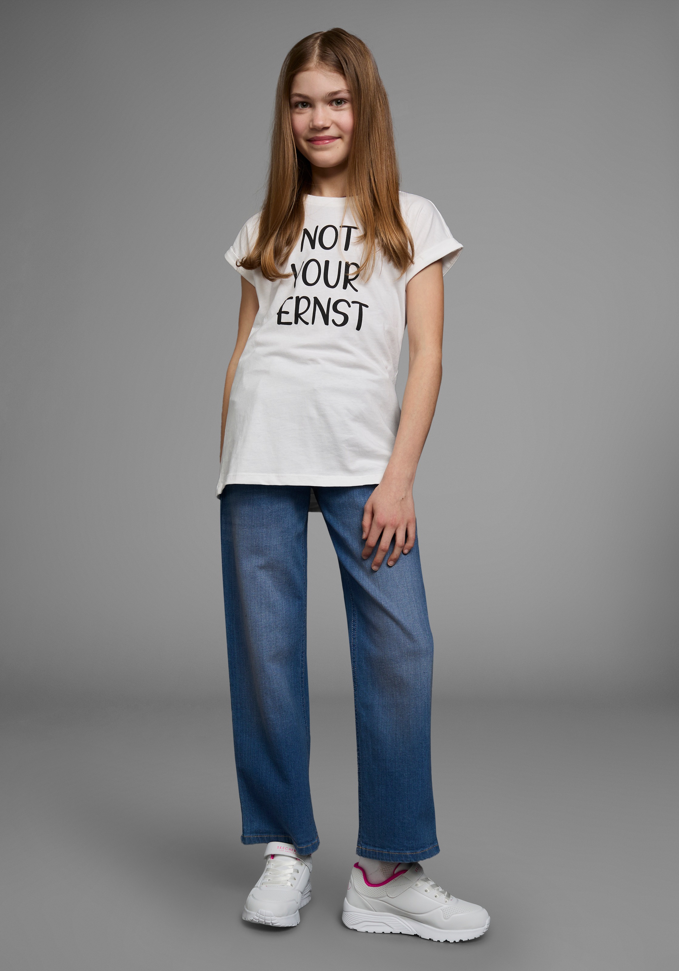 KIDSWORLD T-Shirt »NOT YOUR ERNST«, Kurzarm,  bedruckt,  Rundhalsausschnitt,  aus Baumwolle