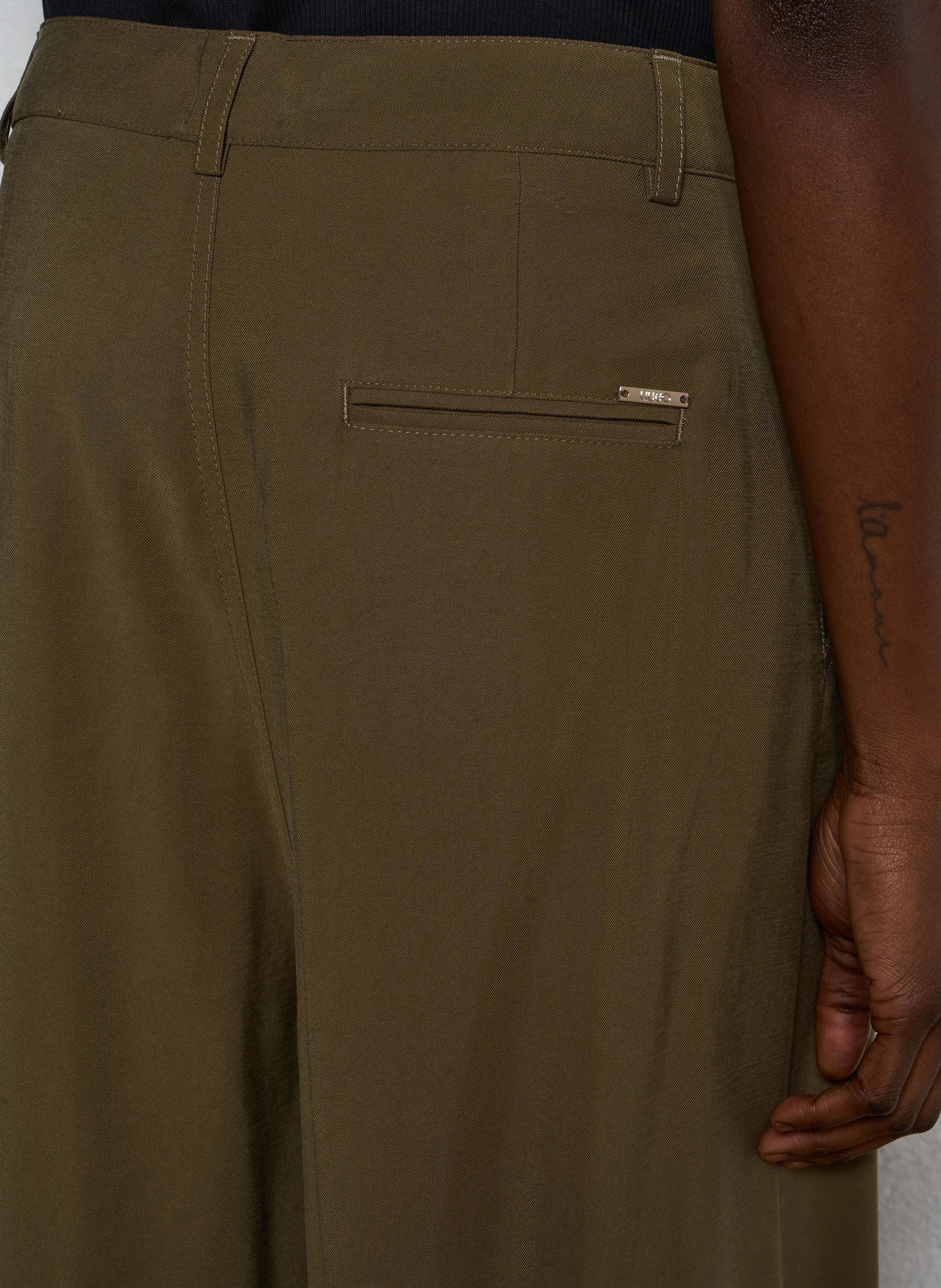 Pantalon large| Vert