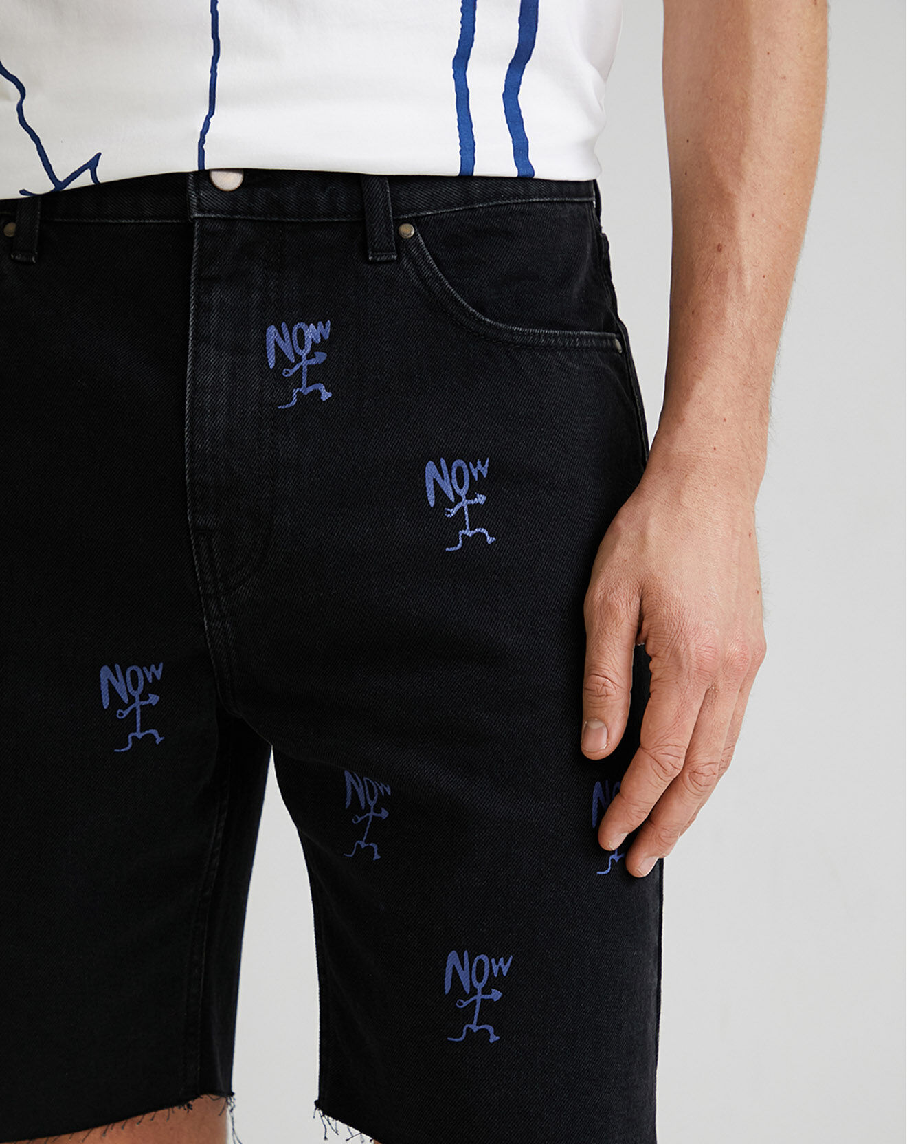 Desigual Short en jean Hugo noir