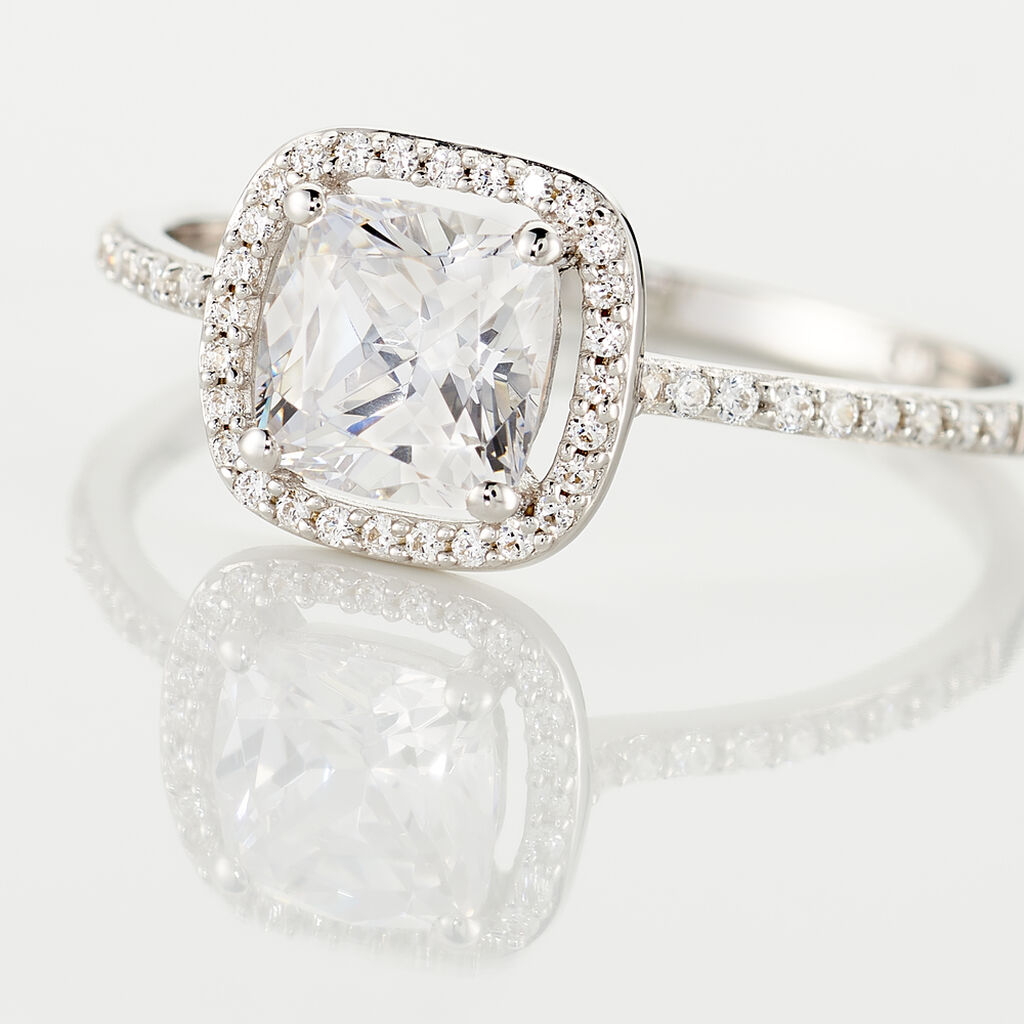 Bague Adrienne Or Blanc Oxyde De Zirconium