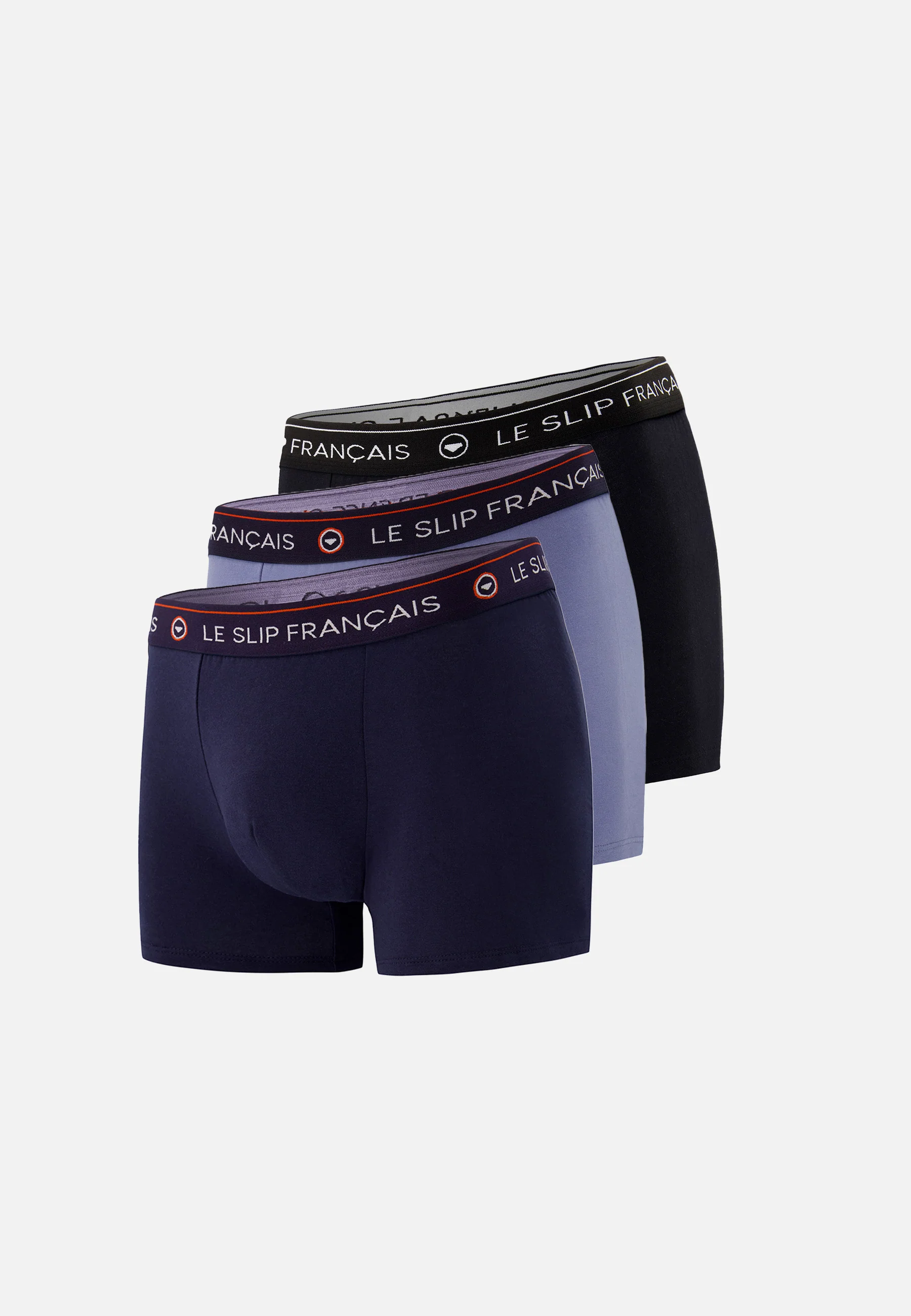 Trio de boxers en coton-Pack Trio Boxer Redoutable Marine Noir Bleu Jean