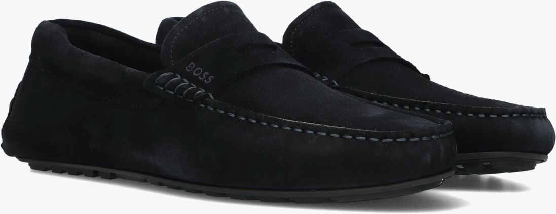 BOSS blauwe boss mocassins noel_mocc