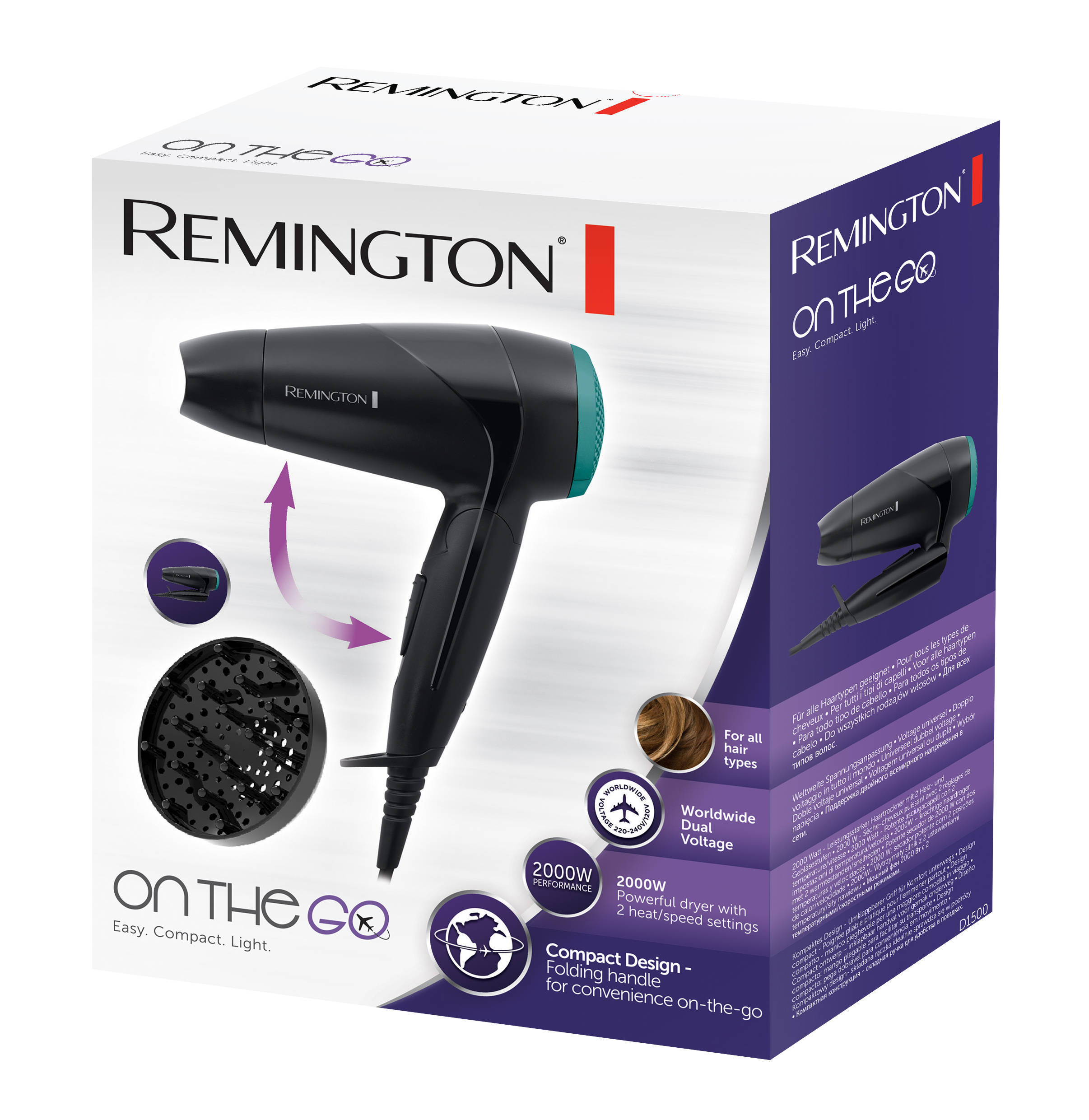 Remington On the Go 2000W föhn - D1500