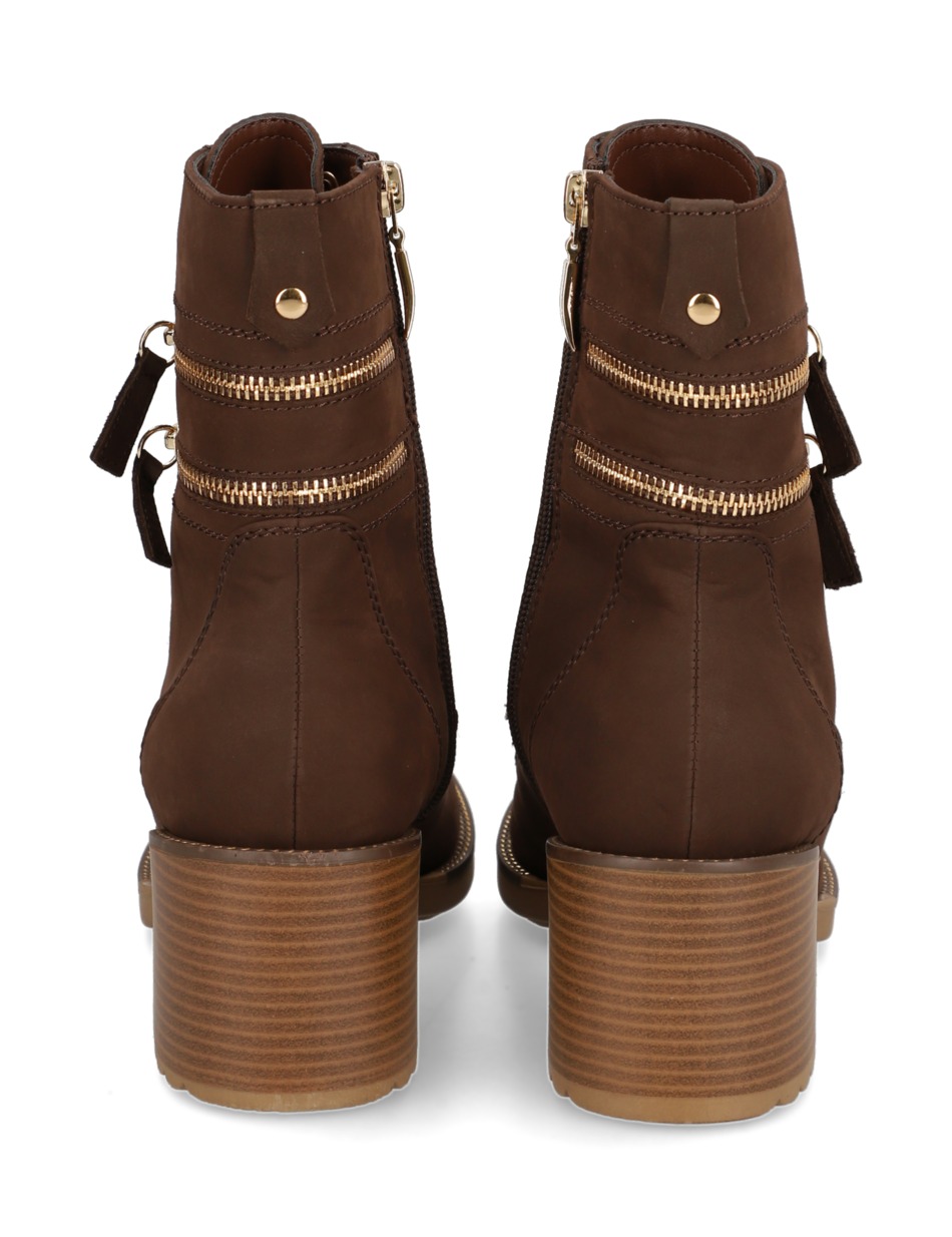 Nubukleder Schnürstiefelette