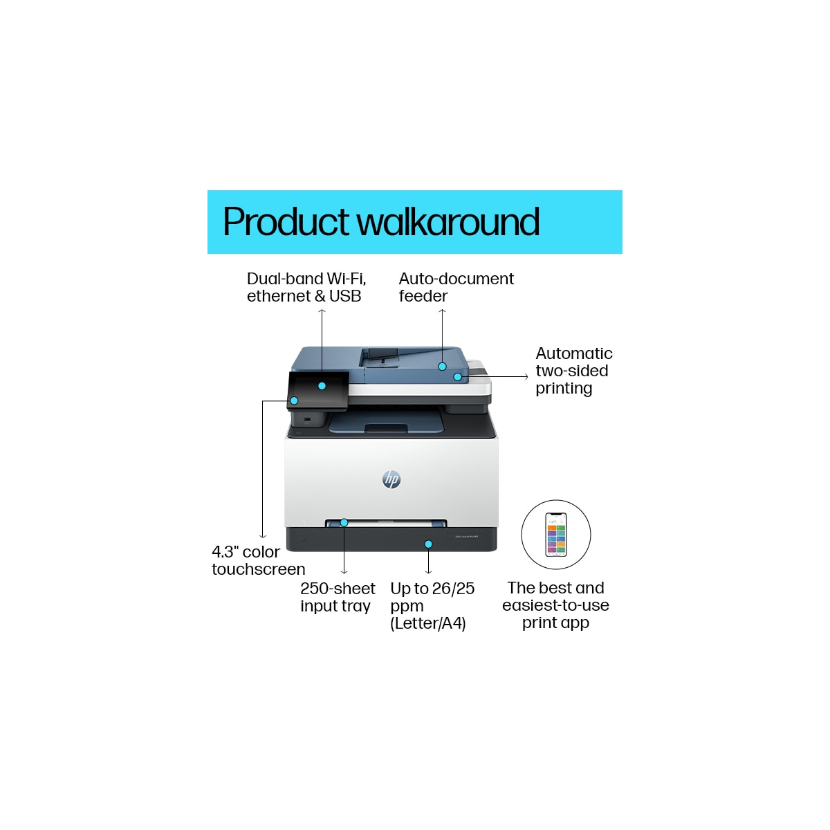 HP LaserJet Pro M3302sdw MF laserskriver