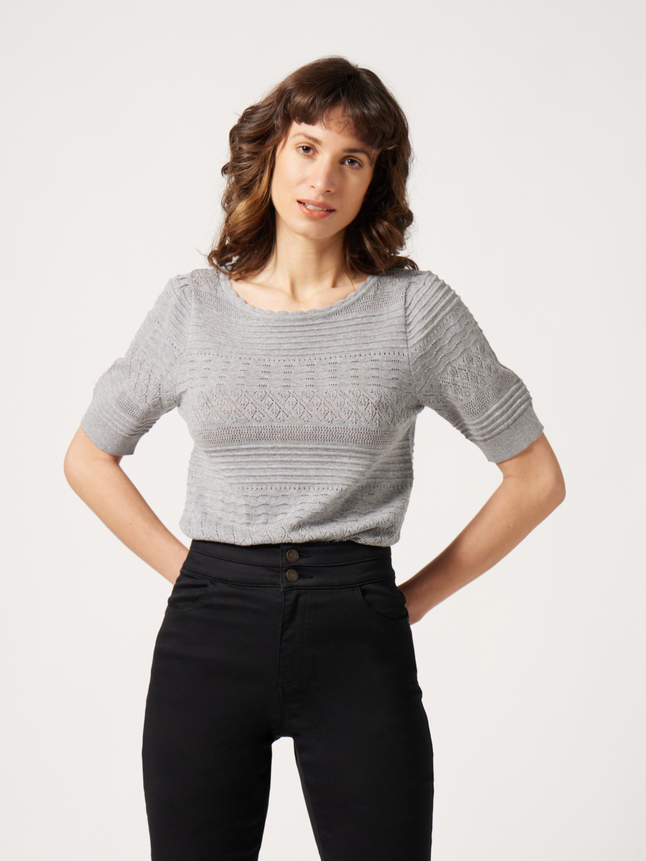 Pull avec détails ajourés