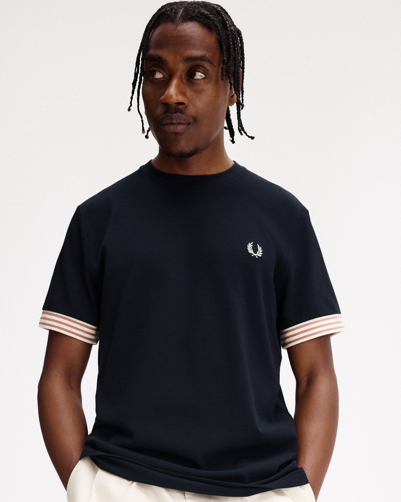 Fred Perry<br>Striped Cuff T-Shirt