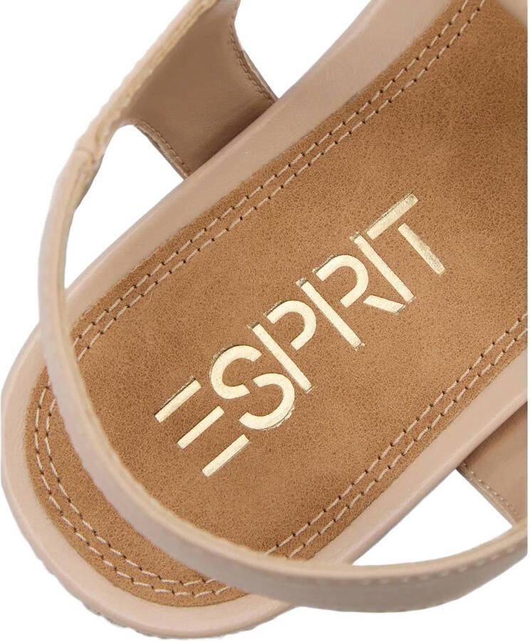ESPRIT leren espadrilles beige