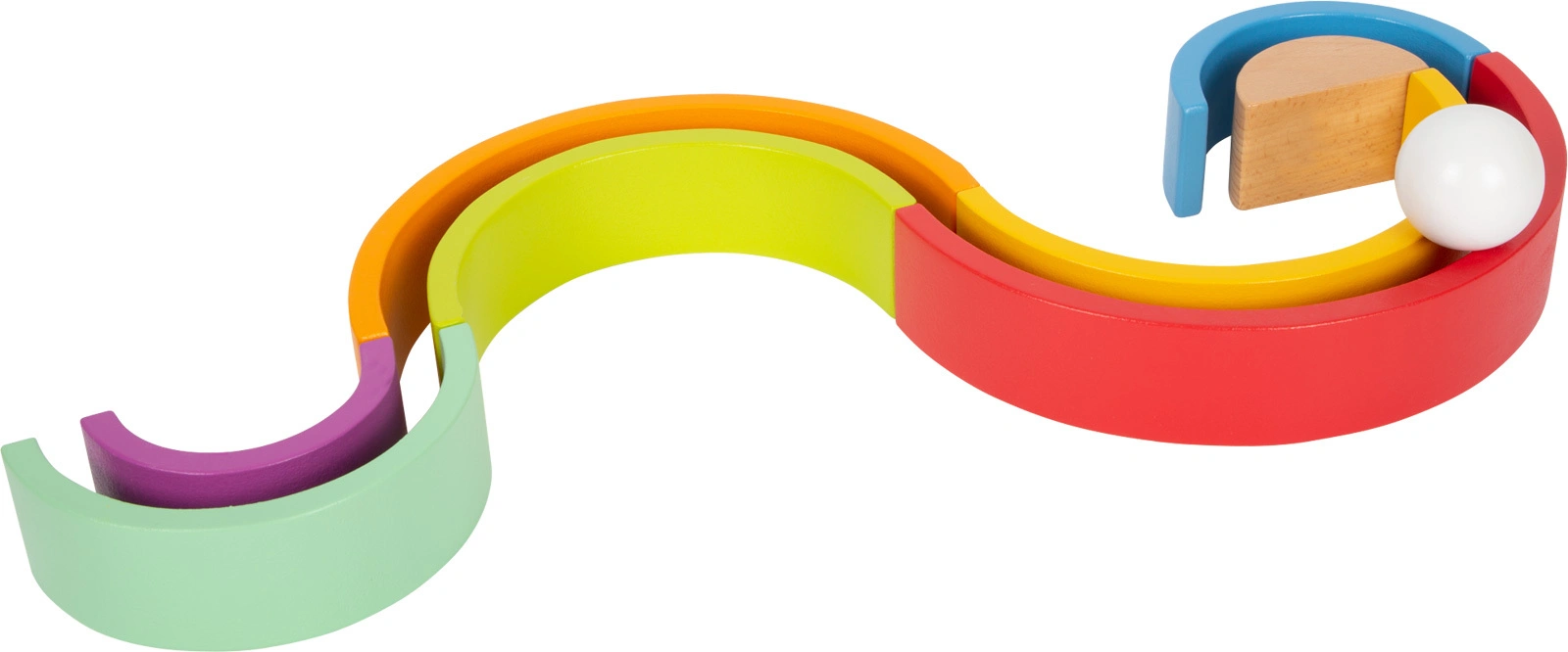 Holzbausteine GROßER REGENBOGEN 7-teilig in bunt