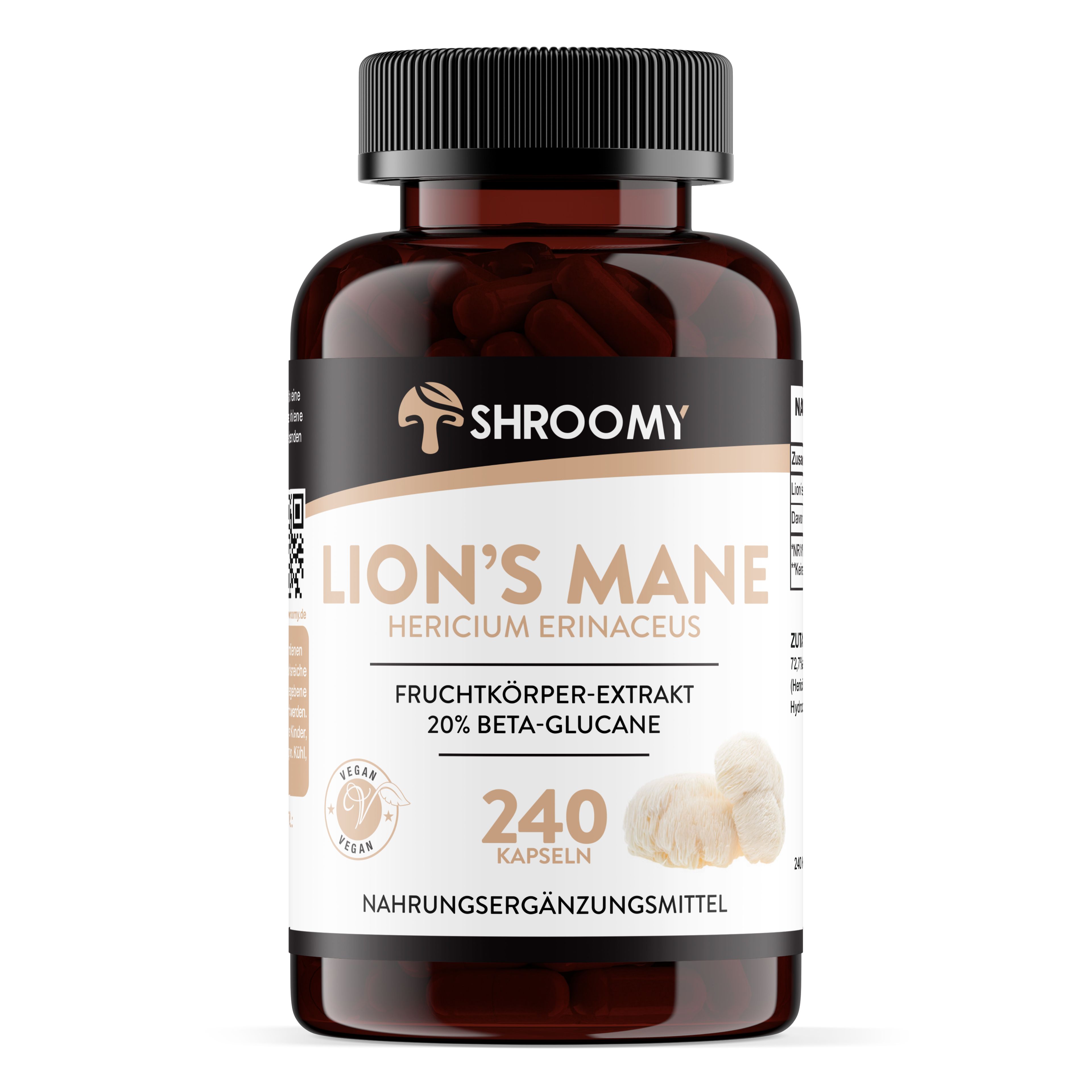 SHROOMY Lions Mane Extrakt Kapseln