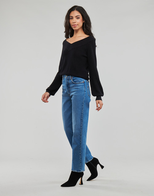 Vero Moda - VMNEWLEXSUN LS DOUBLE V-NCK - Noir
