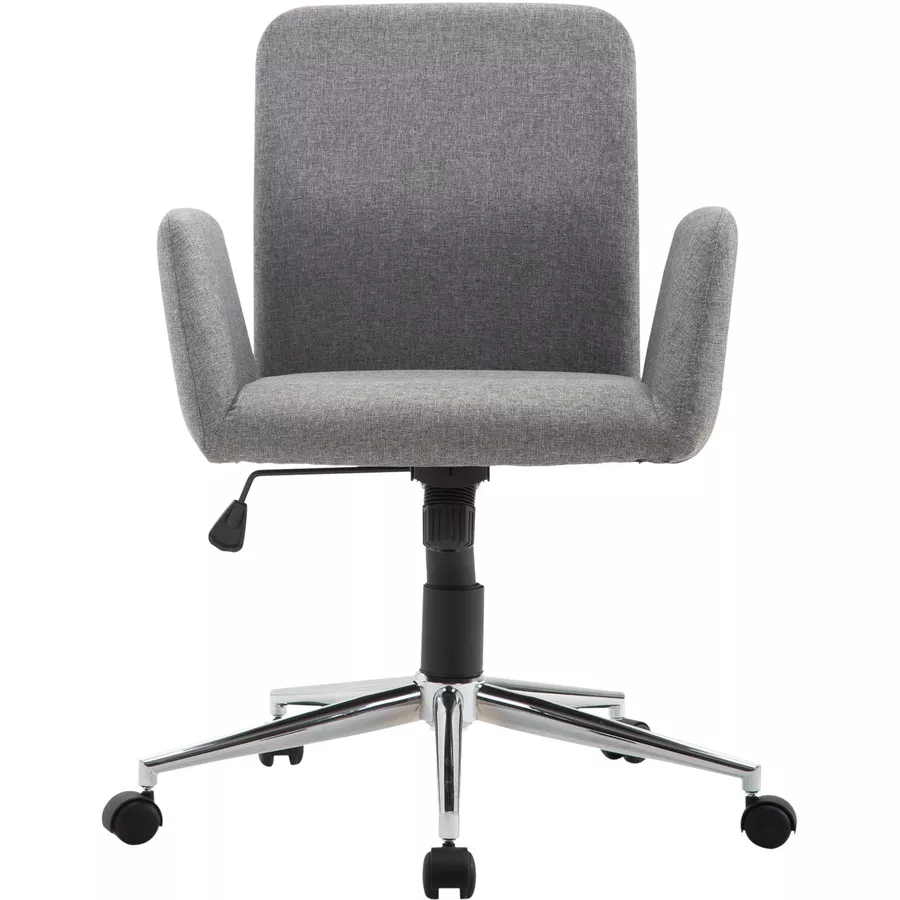 HOMCOM Drehstuhl mit Wippmechanik an der Rückenlehne grau