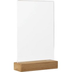 Présentoir de table, A5 portrait, socle bois