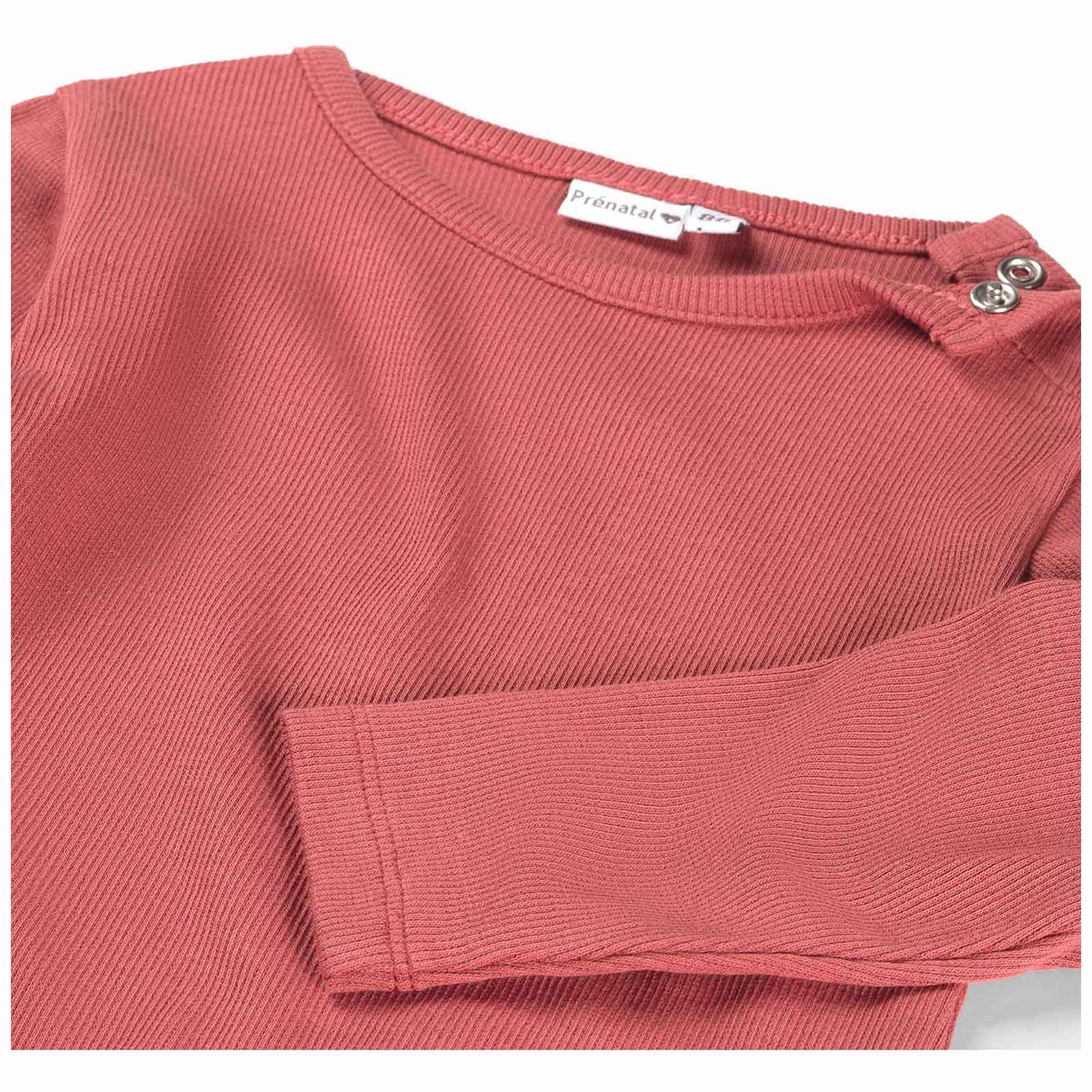 Prénatal baby shirt lange mouwen effen rood