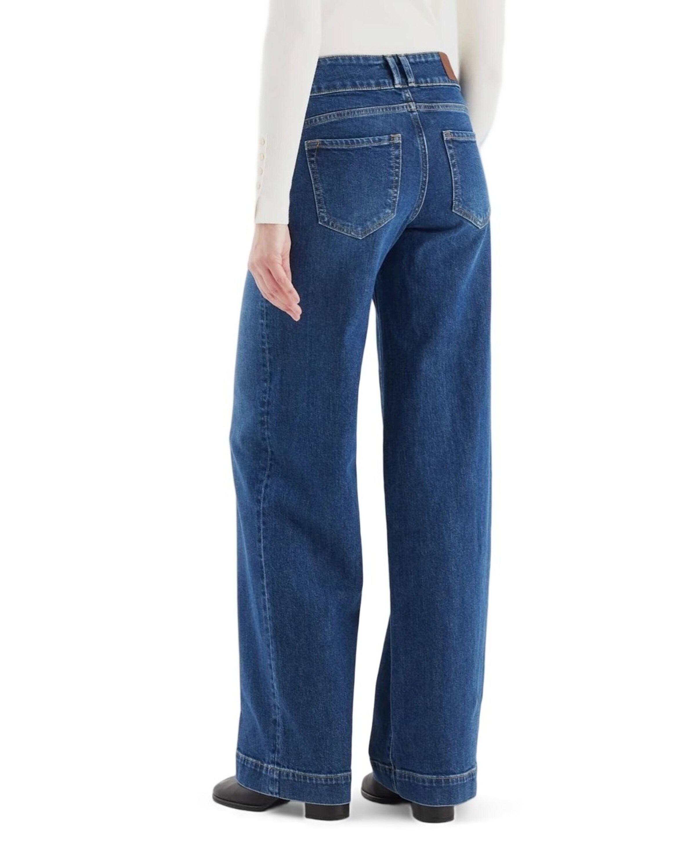 Cup of Joe Denim wide straight jeans dames jeans blauw