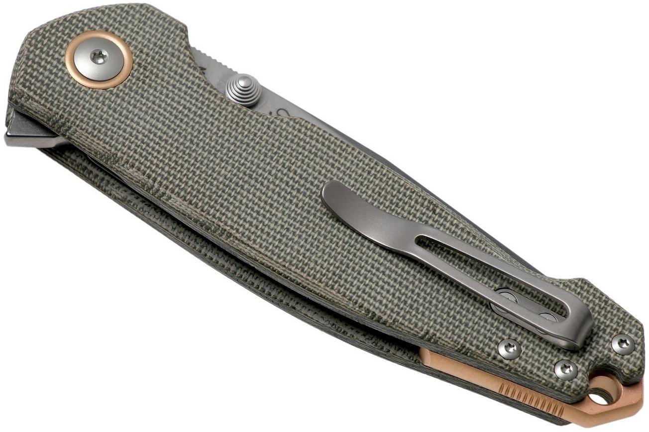 Viper Katla V5982CG Stonewashed, Green Micarta zakmes, Jesper Voxnaes design