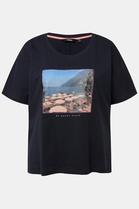T-Shirt, Fotomotiv, Oversized, Rundhals, Halbarm