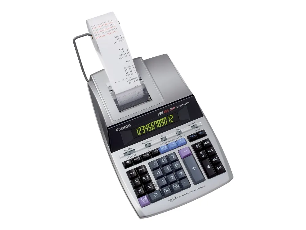 Canon MP1211-LTSC - Printe-regnemaskine - LCD - 12 cifre - AC adapter, hukommelses-backupbatteri - metalsølv