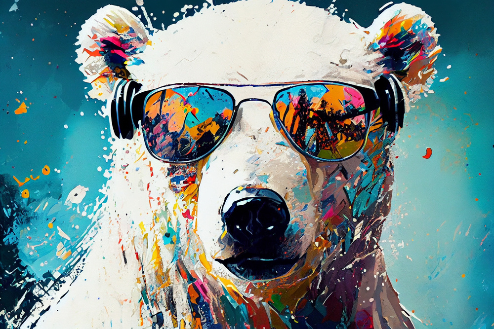 Akustikbild COOLER EISBÄR 80x150cm, 7kg