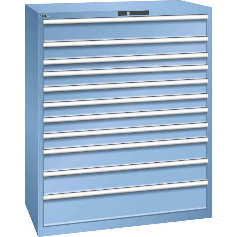 Armoire à tiroirs Lista 64 x 36E  H 145 x L 119,3  x P 72,5 cm 11 tiroirs Key Lock