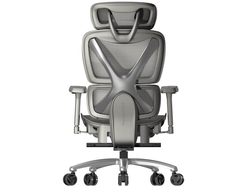 ThunderX3 Bürostuhl XTC-Mesh Grau Ergonomischer Bürostuhl