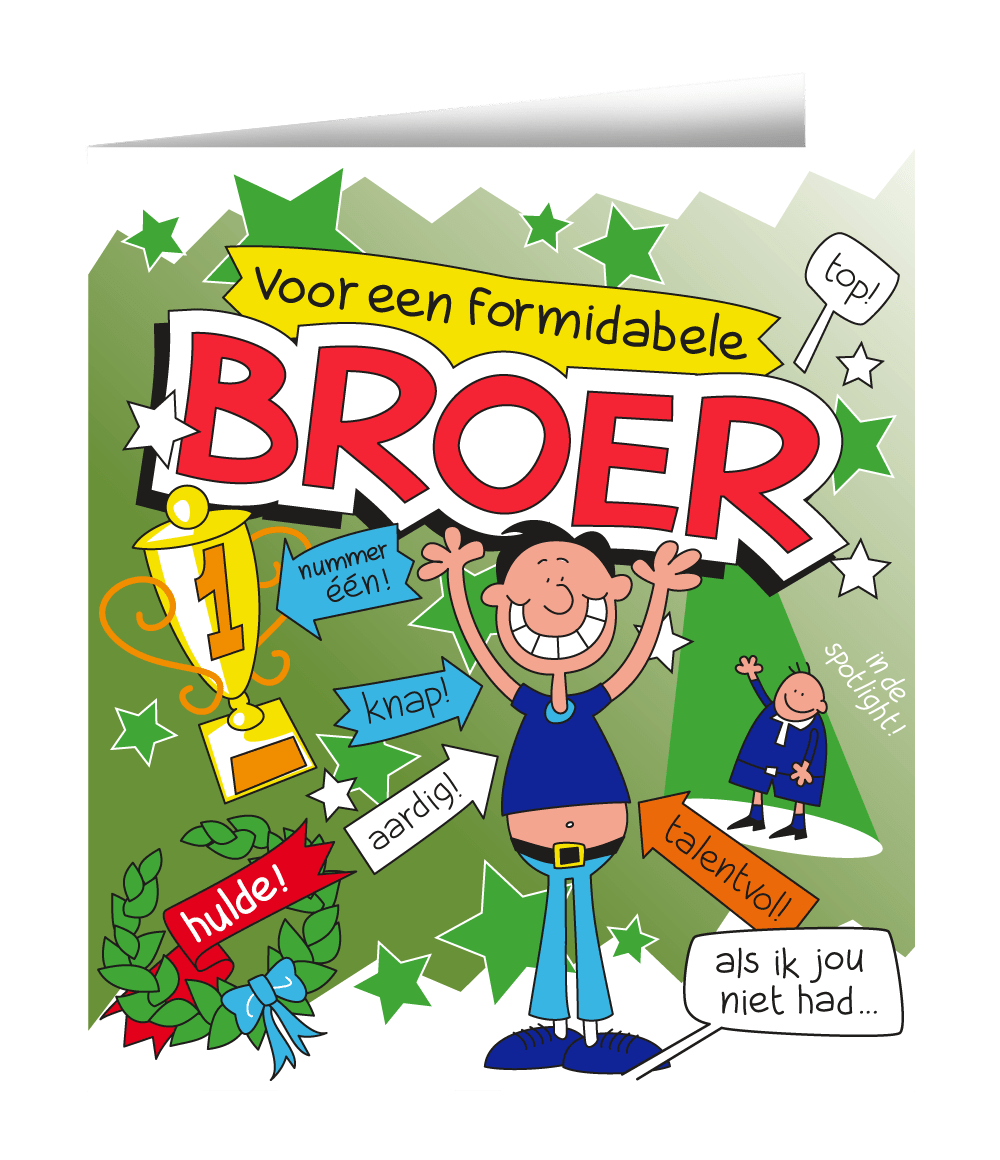 Wenskaart Broer 16,5cm