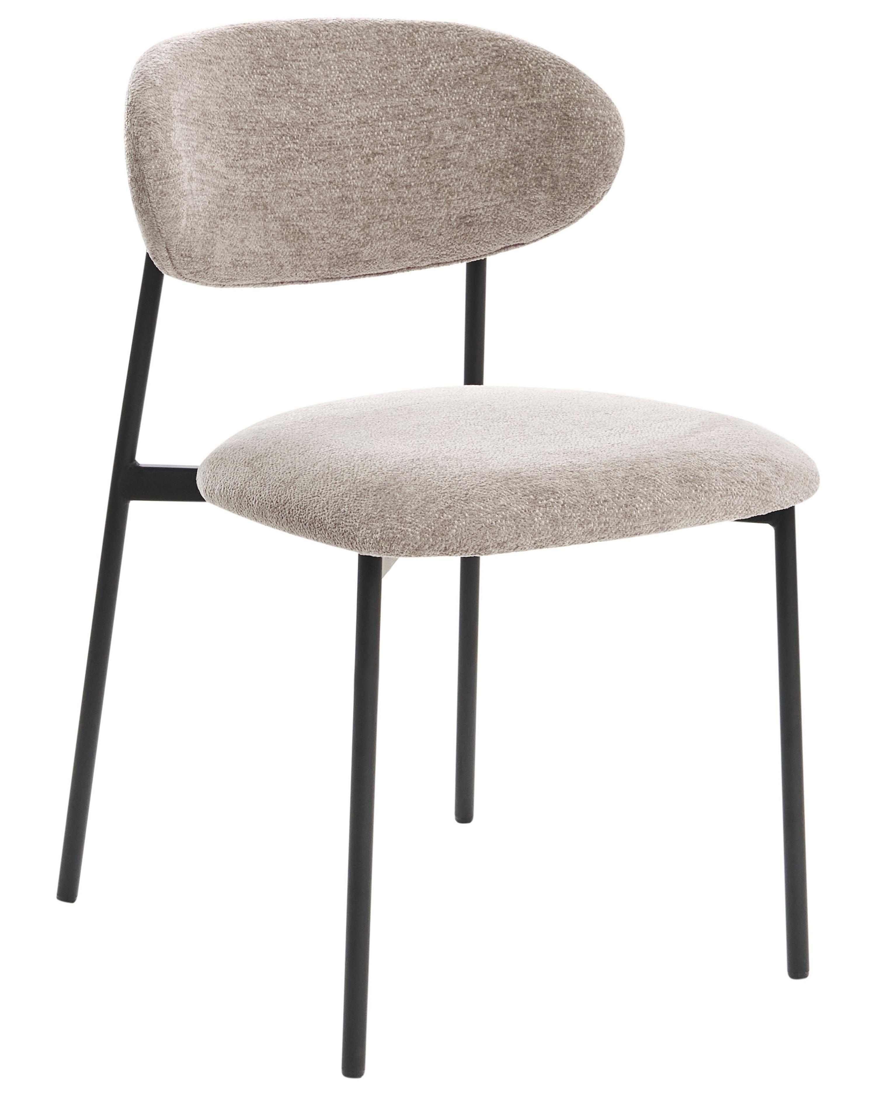 Set van 2 eetkamerstoelen COWLEY Chenille Taupe